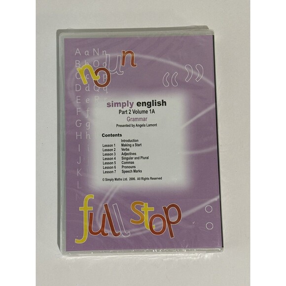 Simply Eng. Part 2 Vol. 1A DVD Simply Maths Study Program Brand New/Sealed 2006 - Picture 2 of 3